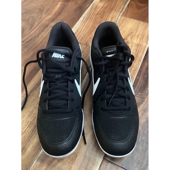 Nike Alpha Huarache Varsity Baseball Cleats Black White AO7960-001 Mens Size 8 main image 4